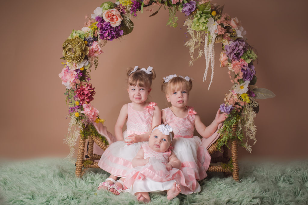 Colorado Siblings in Baby Portrait Studio