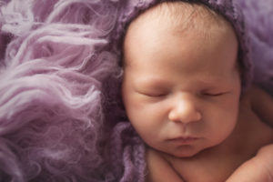 close up of newborn baby girl